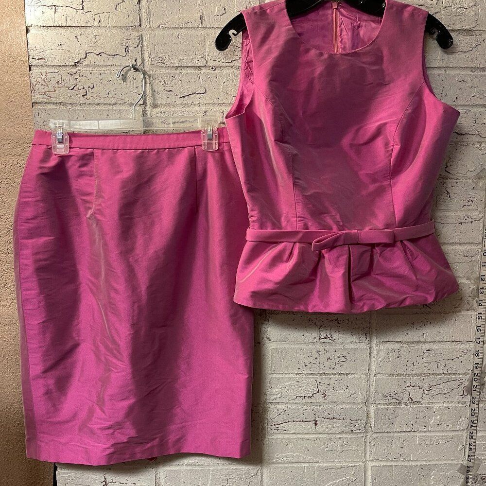 Vintage RARE Frascara Pink 2-piece skirt set formal cocktail Party 8